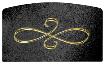 DACRO-601-GD-SH-BK Gold Scroll Shimmer Black